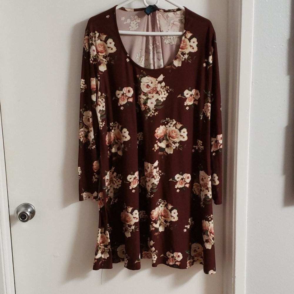 Longsleeve floral midi Plus Size